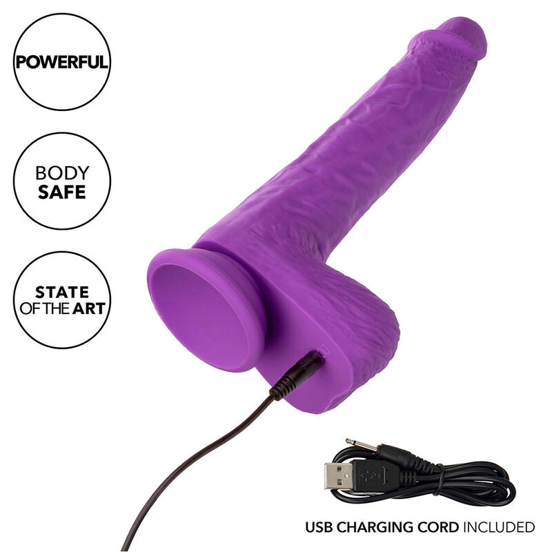 Calexotics - studs vibratore ricaricabile e rotante 10 vibrazioni viola