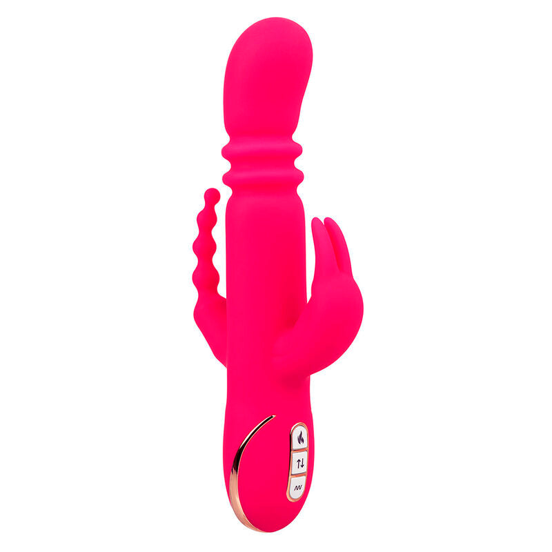 Calexotics - jack fantasy vibratore triplo riscaldato rosa coniglio