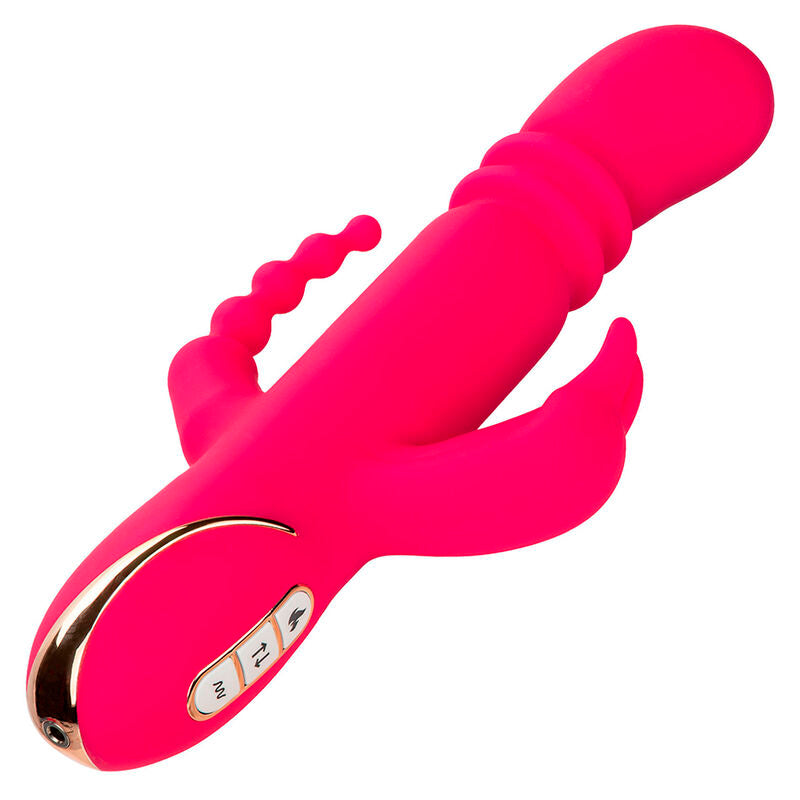 Calexotics - jack fantasy vibratore triplo riscaldato rosa coniglio