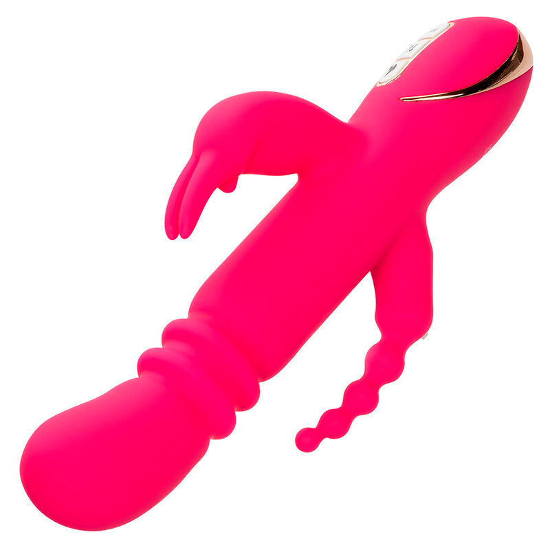 Calexotics - jack fantasy vibratore triplo riscaldato rosa coniglio