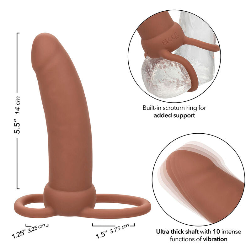 Calexotics - maxx thick dual penetrator 10 vibrazioni marrone