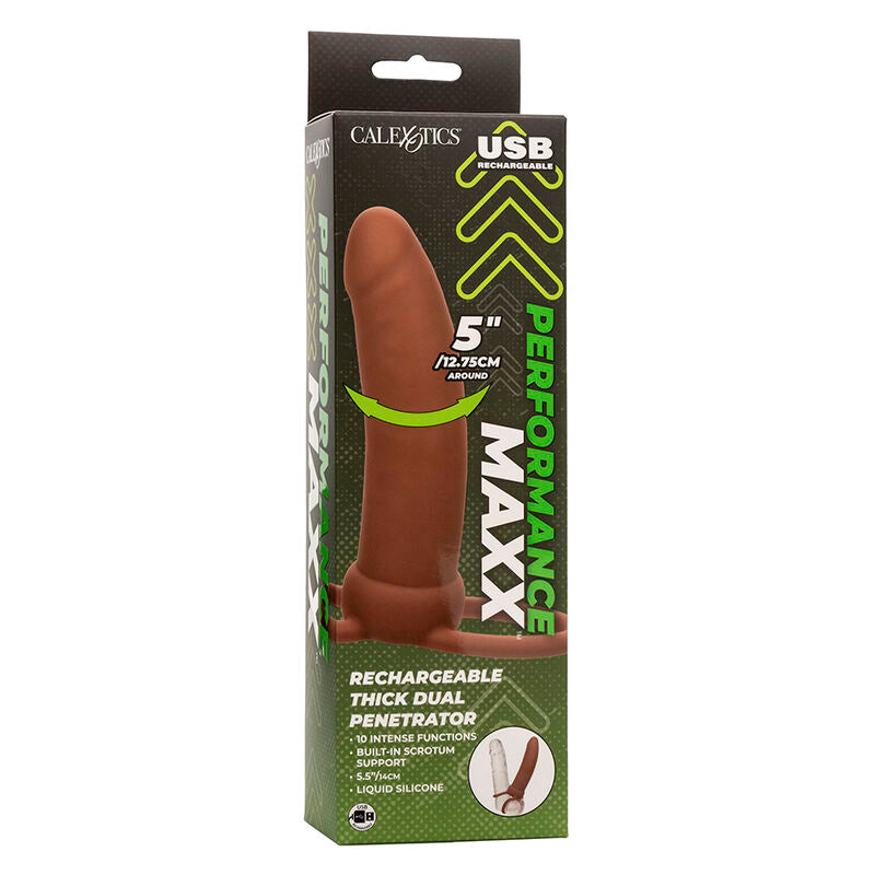 Calexotics - maxx thick dual penetrator 10 vibrazioni marrone