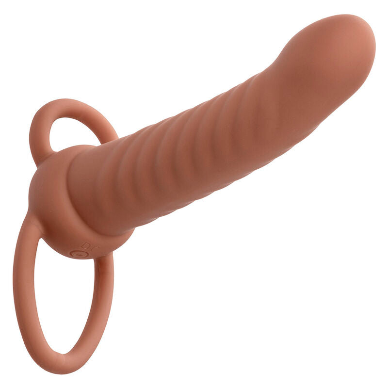 Calexotics - maxx ribbed dual penetrator 10 vibrazioni marrone