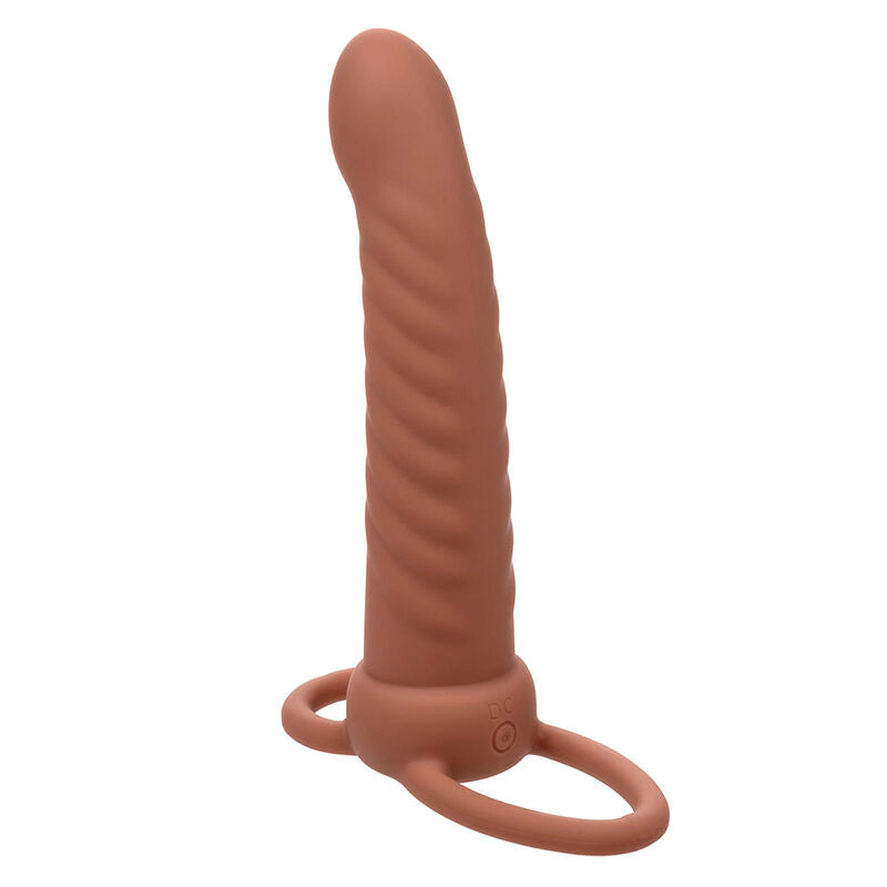 Calexotics - maxx ribbed dual penetrator 10 vibrazioni marrone