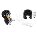 Hidden desire - extreme gabbia per cazzo in silicone taglia s nera