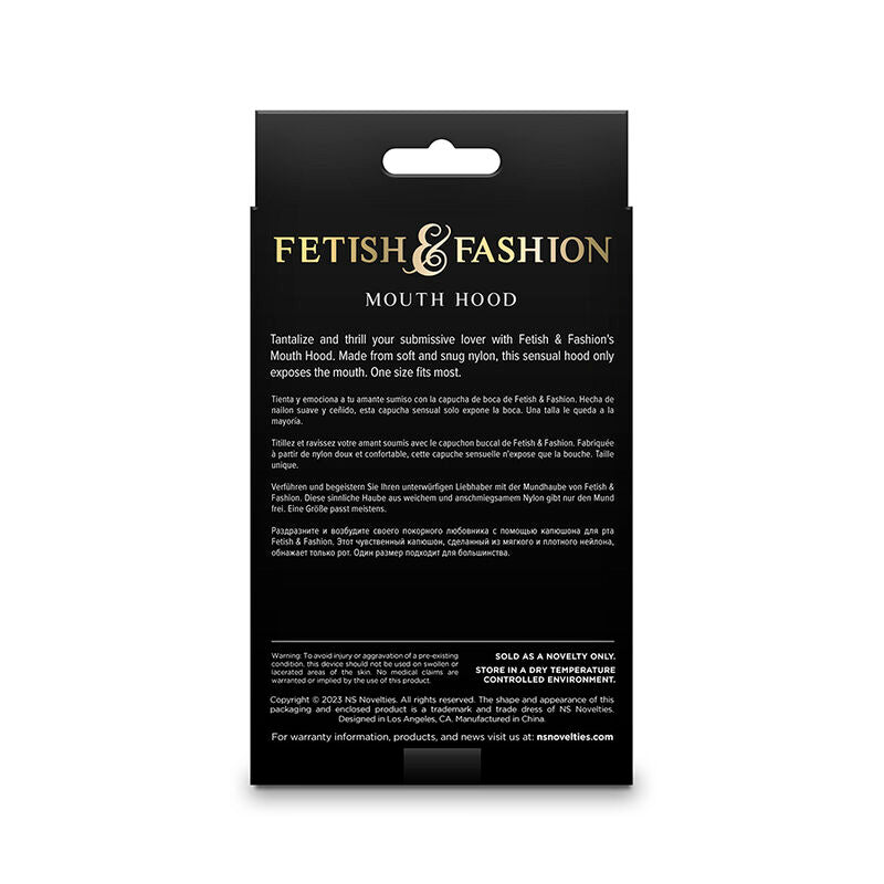 Ns novelties - fetish & fashion cappuccio bocca nylon nero