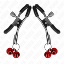 Kink - morsetto per capezzoli doppia campana rosso 6 cm