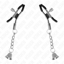 Kink - morsetti per capezzoli con ciondolo campanella in argento 6 cm