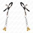 Kink - morsetti per capezzoli con pendente campanella in oro 6 cm-1