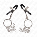 Kink - morsetto per capezzolo o ring e catenella argento 6 cm