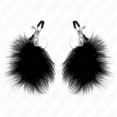 Kink - pinza per capezzoli piuma nera 7 cm-1