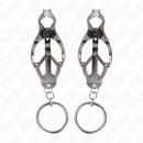 Kink - morsetti per capezzoli con o-ring trifoglio giapponese argento-1