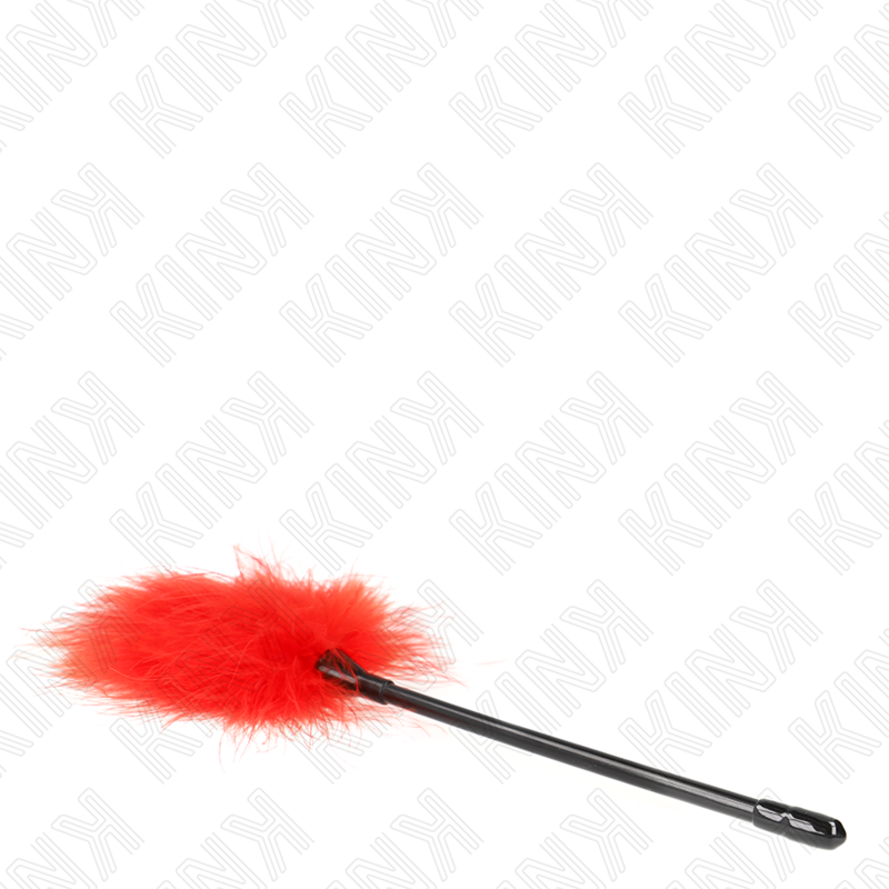 Kink - piume rosse tickle utilizzate per il kit bondage 27 cm-3