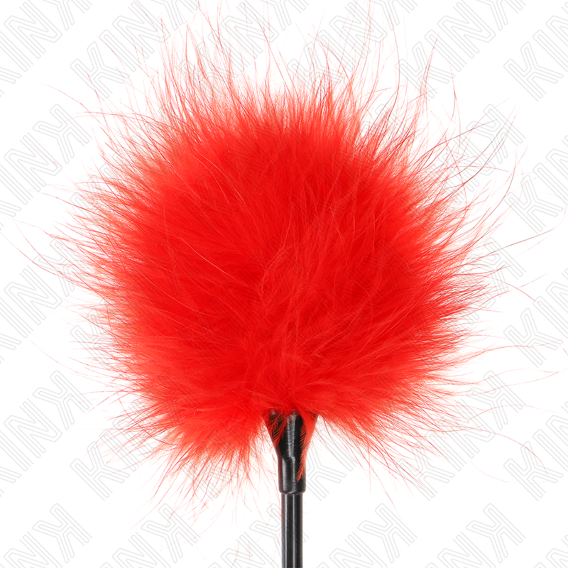 Kink - piume rosse tickle utilizzate per il kit bondage 27 cm-2