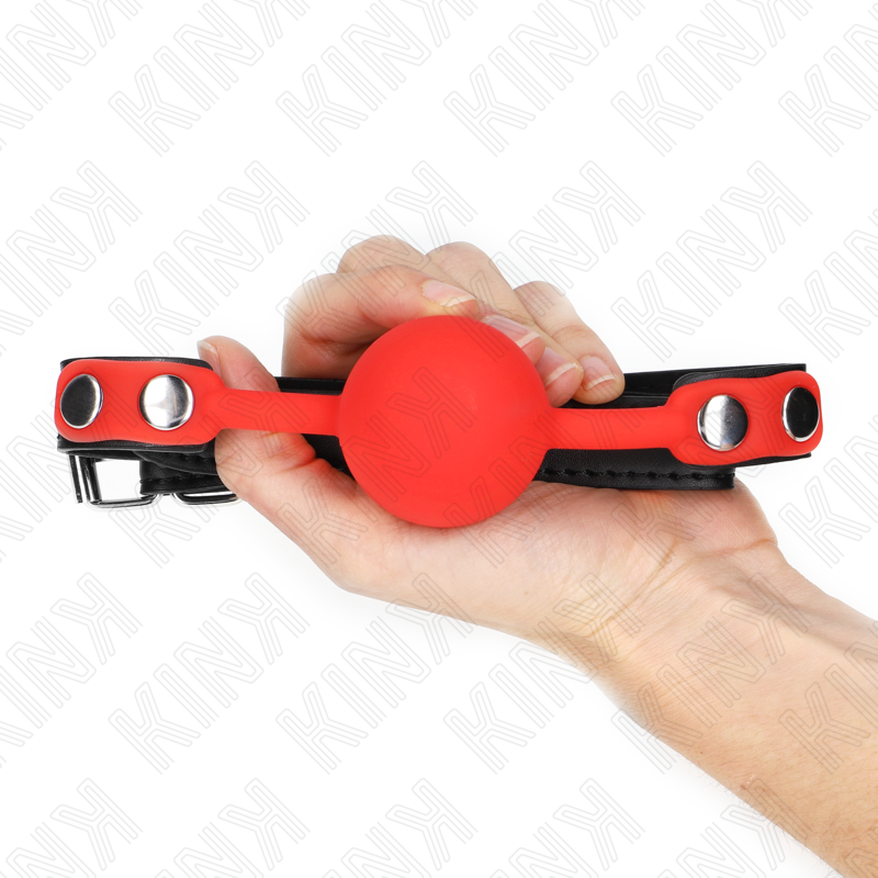 Kink - palla in silicone rossa 4 cm gag 60 x 2 cm-3