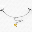 Kink - pinze per capezzoli a catena con pendente in corno 30 cm