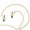 Kink - 4 morsetti per capezzoli e clit regolabili oro-1