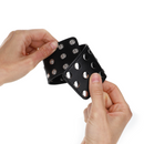 Kink - resistenza da polso con chiusura a scatto completa di rivetti nera regolabile 19-24 cm x 5,5 cm-1