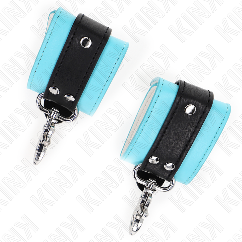 Kink - resistenza da polso premium con serratura nero / blu regolabile 21-28 cm x 5,5 cm-3