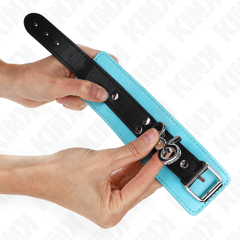 Kink - resistenza da polso premium con serratura nero / blu regolabile 21-28 cm x 5,5 cm-1