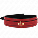 Kink - collana regolabile rosso vino con dettagli oro 29-42,5 cm x 4 cm-3