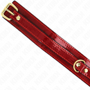 Kink - collana regolabile rosso vino con dettagli oro 29-42,5 cm x 4 cm-4