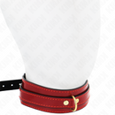 Kink - collana regolabile rosso vino con dettagli oro 29-42,5 cm x 4 cm-2