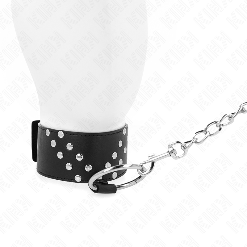 Kink - collana con cintura 65 cm con rivetto a v regolabile 36-43 cm x 5 cm-4