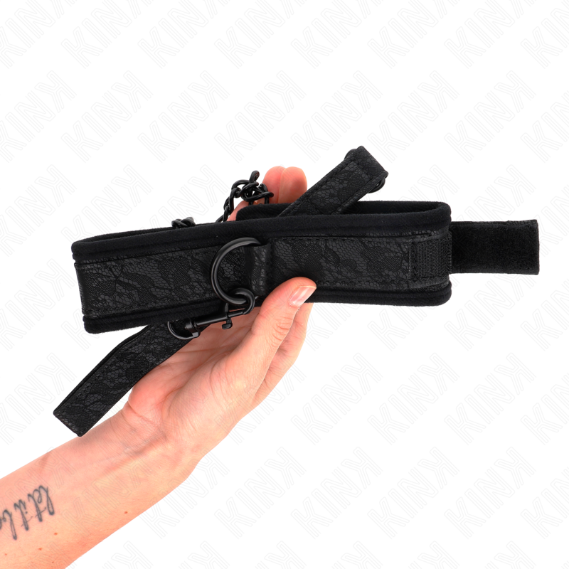 Kink - collare modello base con guinzaglio 77 cm modello 5 regolabile 34-54 cm x 5 cm-4