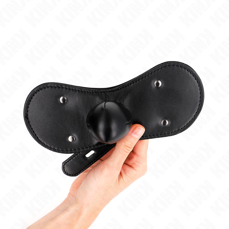 Kink - maschera bocca ball gag con serratura regolabile 42-60 cm-2