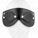 Kink - maschera in similpelle con copri occhi rimovibili 22 x 9 cm-3
