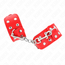 Kink - bracciali con doppia linea di borchie regolabili rosso-2
