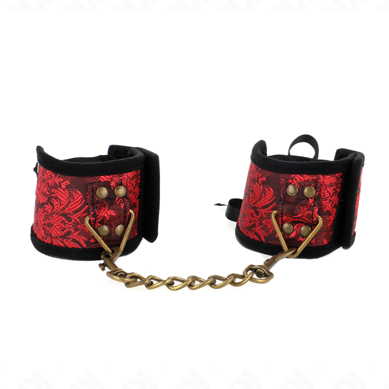 Kink - resistenza da polso scandalo dettagli in pizzo rosso-nero 24,5 cm x 6,5 cm-1