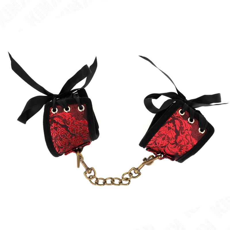Kink - resistenza da polso scandalo dettagli in pizzo rosso-nero 24,5 cm x 6,5 cm-2