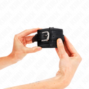 Kink - poggipolso con fibbia strass nero regolabile 25-32 cm x 5,5 cm-3