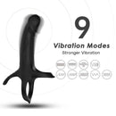 Armony - dildo con anello e vibratore nero-5