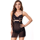 Livco corsetti fashion - maia 20247 babydoll + perizoma nero s/m