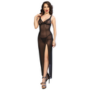 Chilirose - cr 4723 babydoll lungo e perizoma nero s