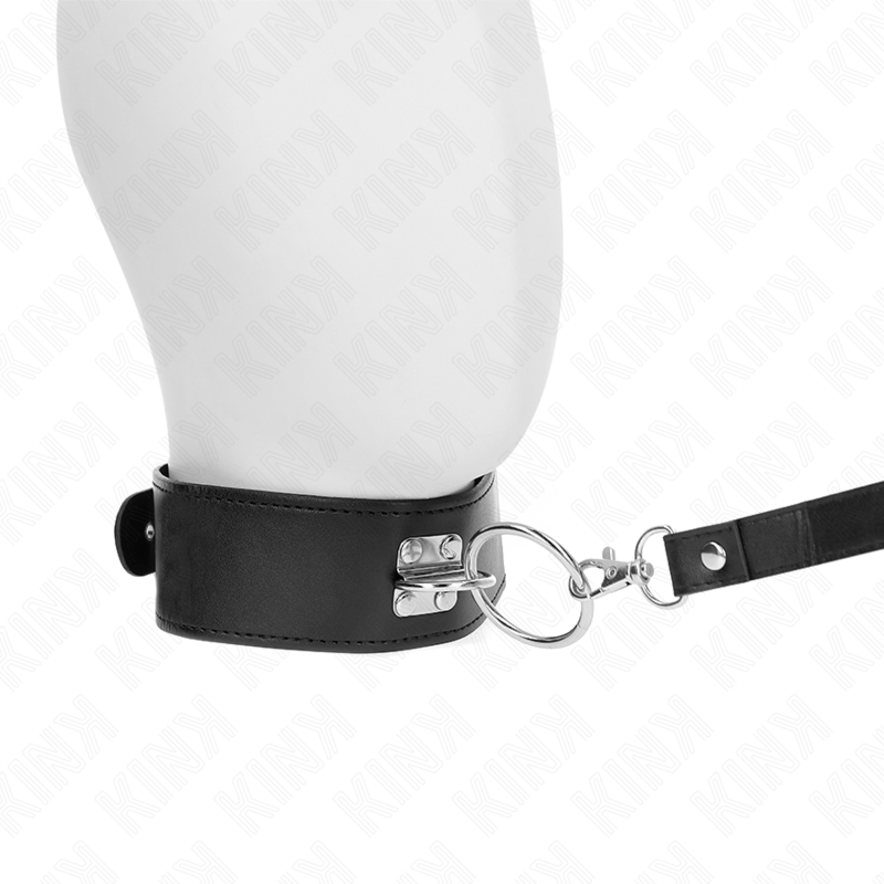 Kink - guinzaglio borchie 116 cm collare con cinturino in similpelle 50 x 5 cm