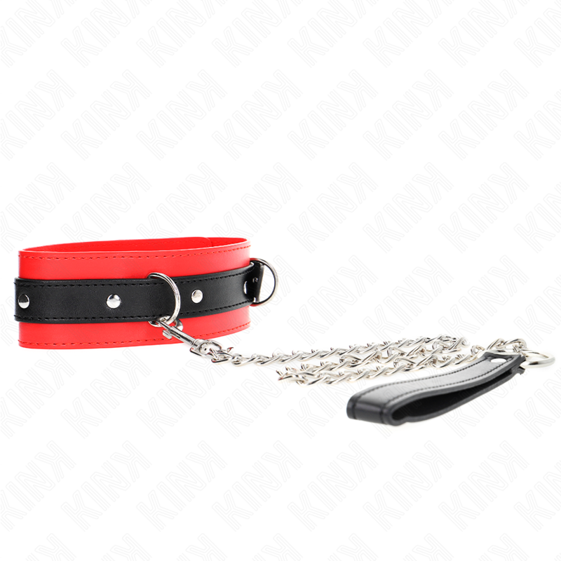 Kink - collare con cintura 65 cm con cinturino rosso 54 x 4,5 cm