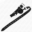 Kink - bavaglio in silicone intero 55 x 2 cm con sfera da 4 cm misura s nero regolabile 35-51 cm