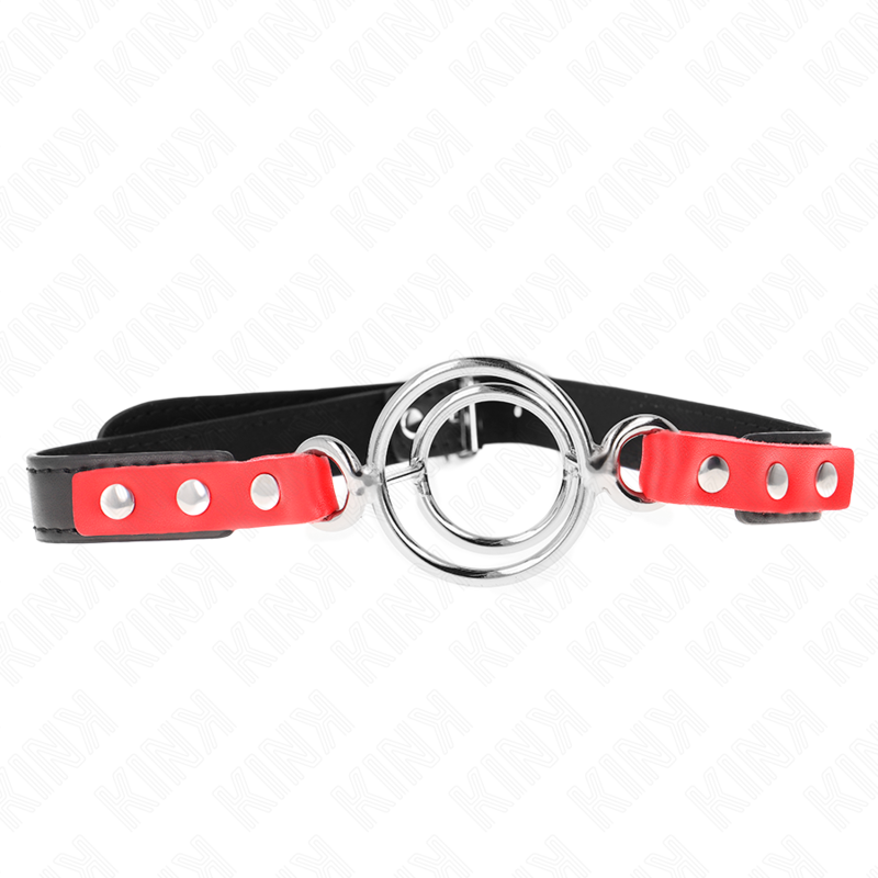 Kink - gag con o-ring multipli 4/4,8 cm rosso 38 x 56 cm