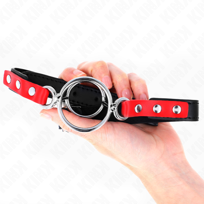 Kink - gag con o-ring multipli 4/4,8 cm rosso 38 x 56 cm