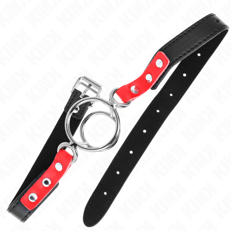 Kink - gag con o-ring multipli 4/4,8 cm rosso 38 x 56 cm