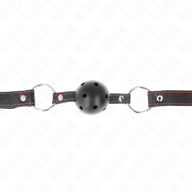 Kink - ball gag hollow hard nero modello 2 65 x 2,5 cm