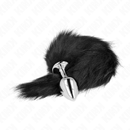 Kink - plug anale misura m 8 x 3,5 cm con coda sintetica 40 cm nero