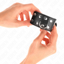 Kink - cinturini con doppia linea di borchie regolabili nero