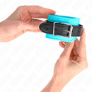 Kink - resistenza da polso con gancio blu imbottito in pelliccia regolabile 20-28 cm x 5,5 cm