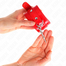 Kink - polsini lucidi rossi regolabili 23-33 cm