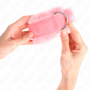 Kink - poggipolsi foderati in pelliccia rosa regolabile 17-31 cm x 7 cm